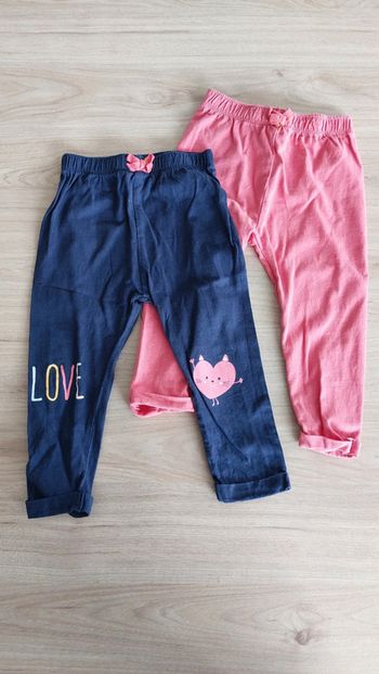 2 leggings in extenso 86cm