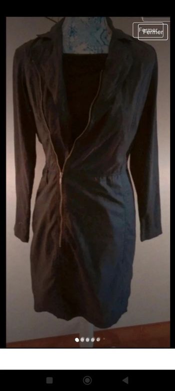 Robe noire miss captain t 36 manches longues