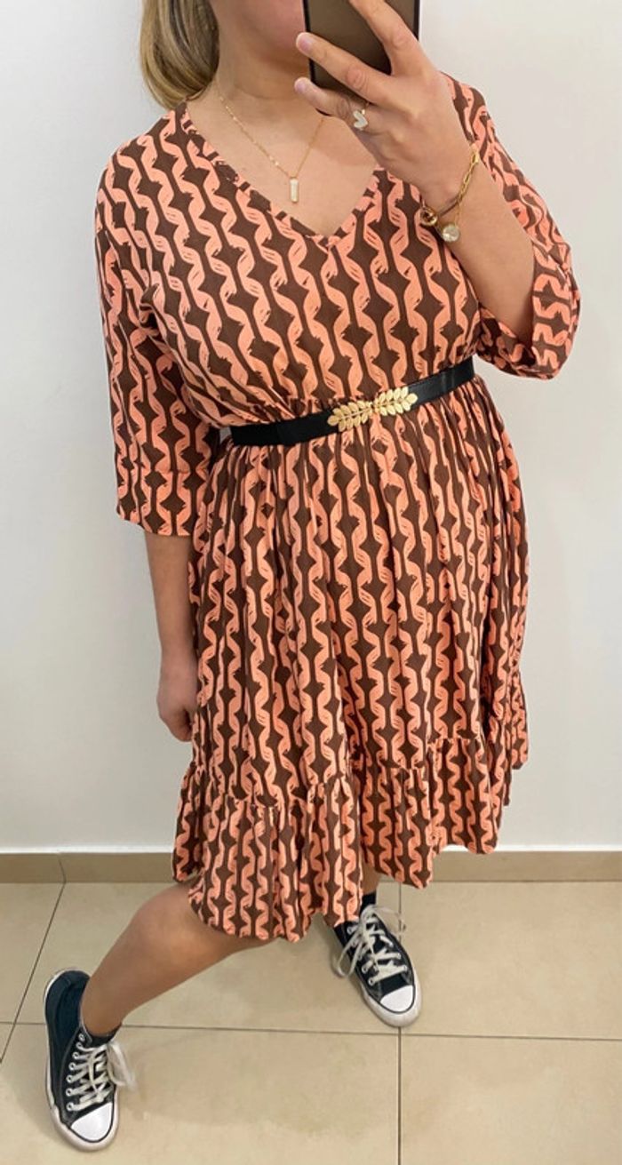 Superbe Robe Fluide Imprimée Taille Unique - photo numéro 3