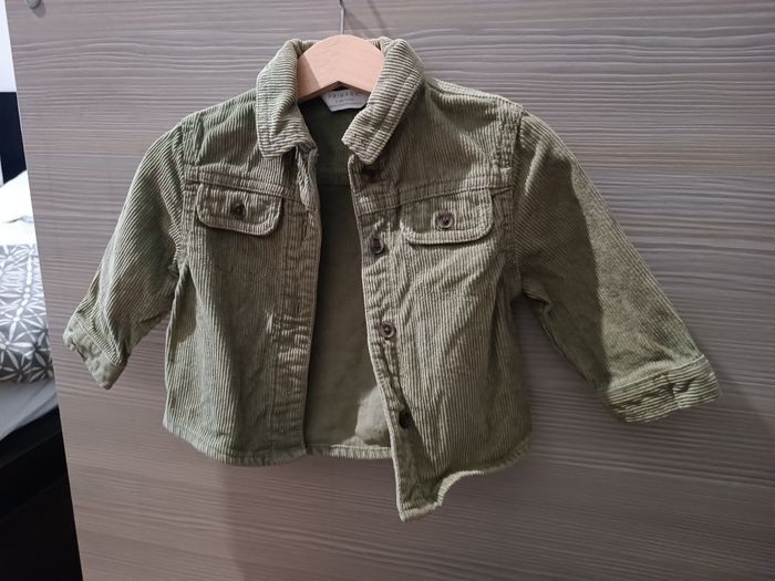 Veste velours côtelé kaki