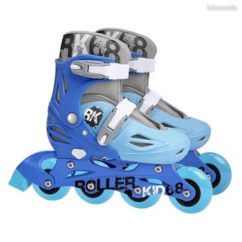 🎯 Roller Enfant Skids Control Bleu – Taille ajustable 30-33 🛼