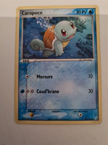 Carte pokemon carapuce