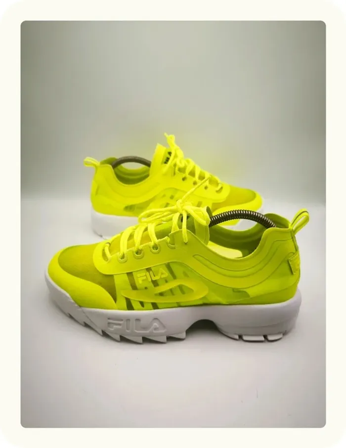 Baskets Fila Disruptir run jaune néon fluo Taille 43 Neuves