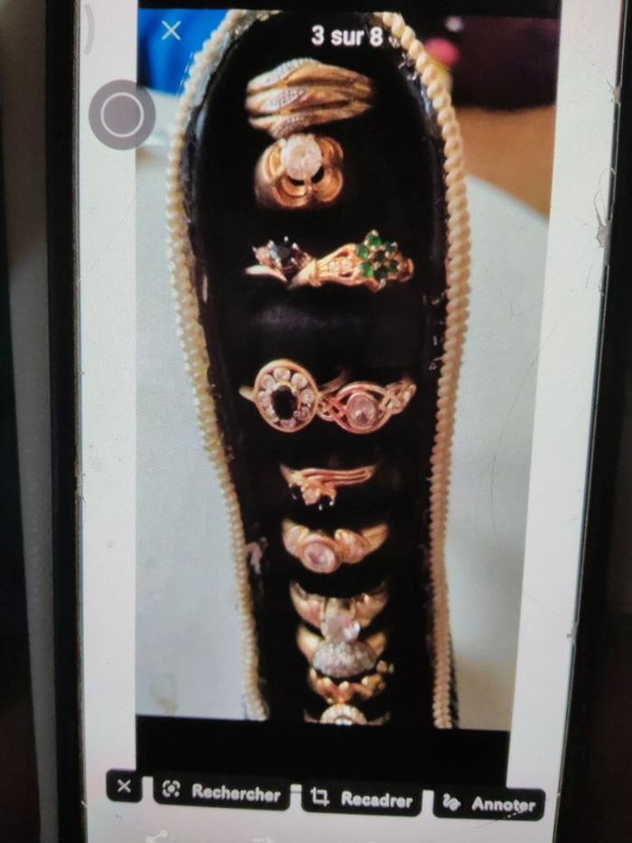 Bague plaqué or et argent 52 54 - photo numéro 4