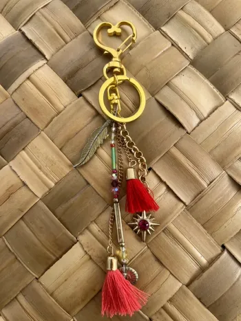 Bijou de sac porte-clefs fait main