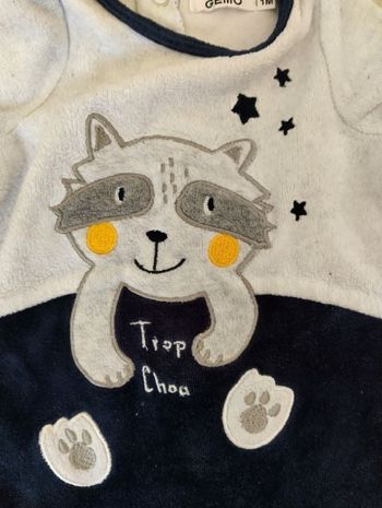 Pyjama velours 1 mois