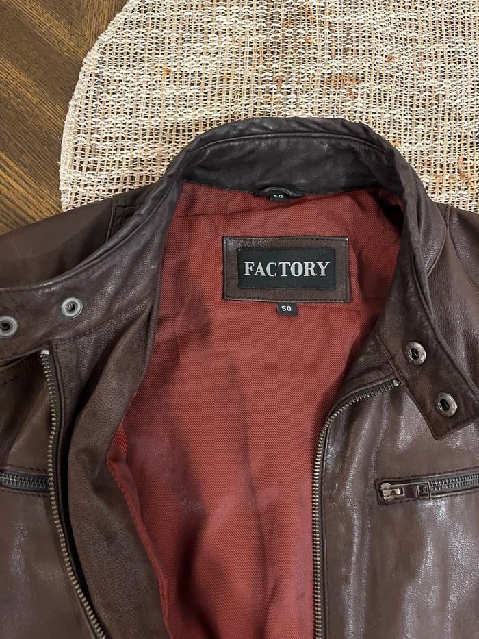 Veste Homme Factory en cuir de chèvre – Taille 50 (équivalent L) – Très bon état - photo numéro 6