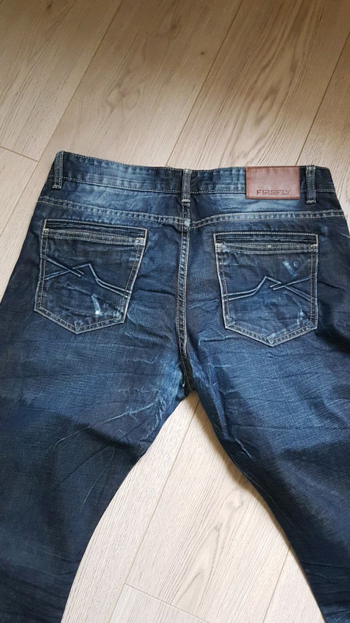 Jean bleu foncé coupé droite taille 44 - photo numéro 4
