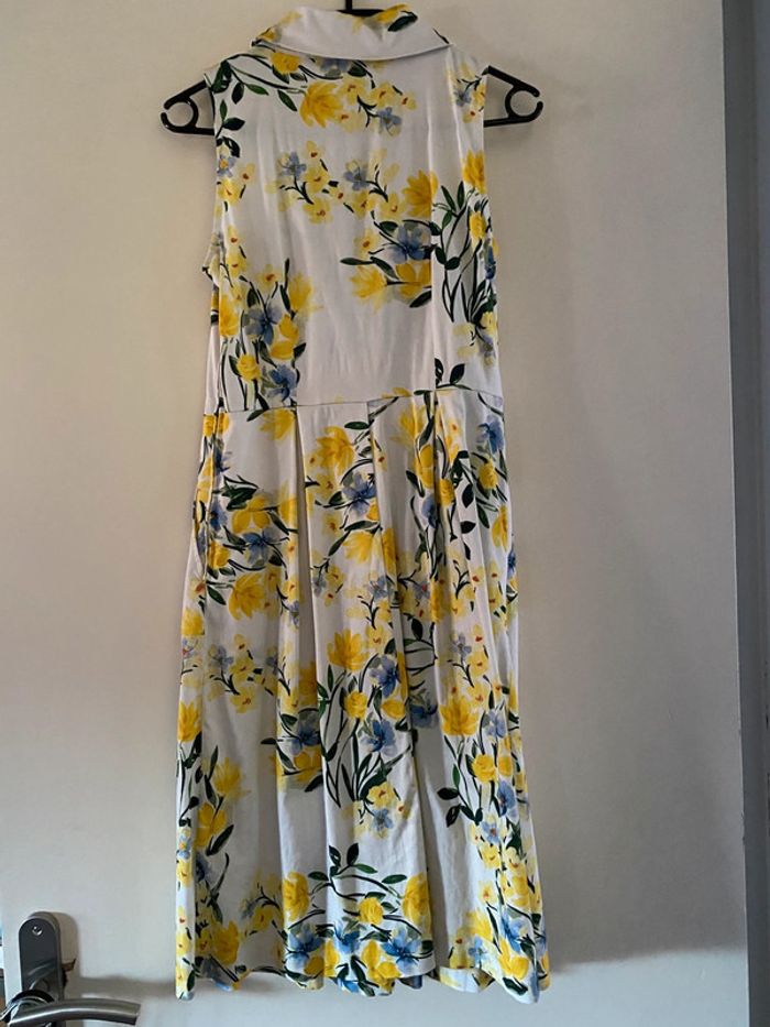 Robe fleurie blanc jaune Orsay Taille 36 - photo numéro 2
