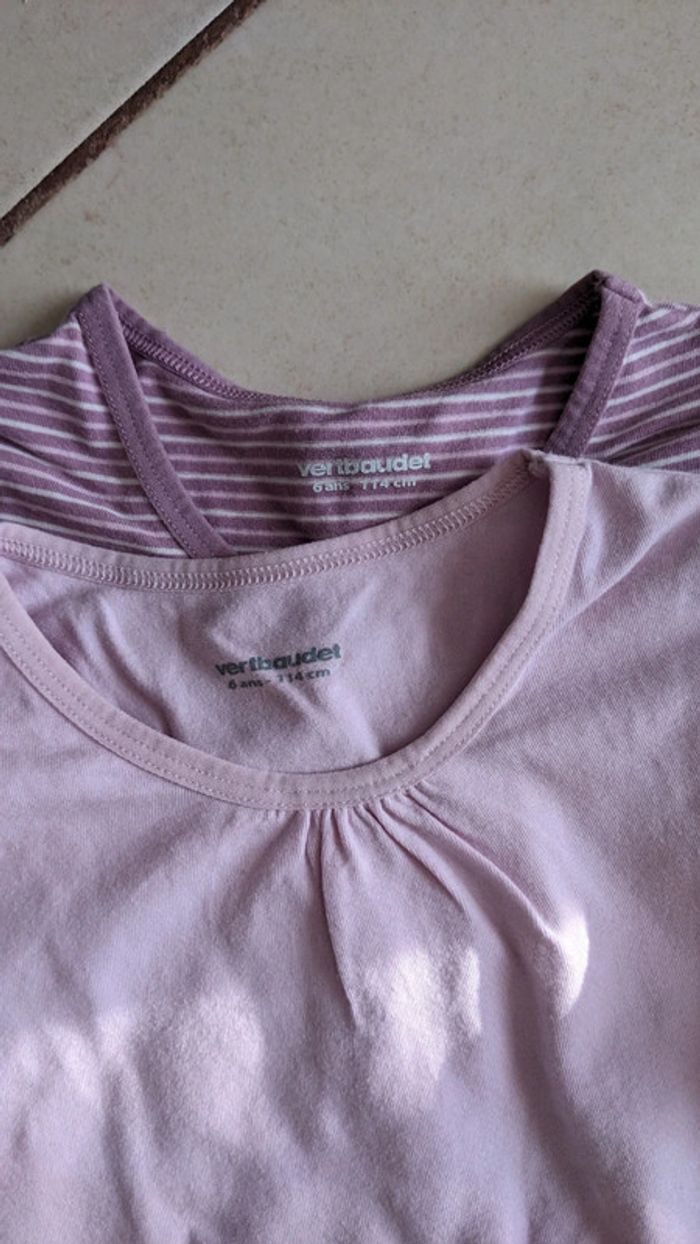 Lot de 2 t-shirts fille 6 ans - photo numéro 4