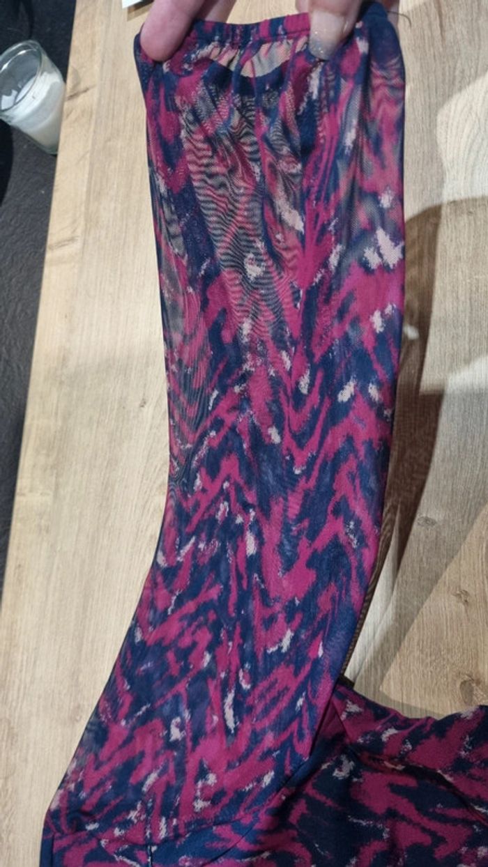 Haut XL 42 neuf elasthanne mauve décolleté - photo numéro 5