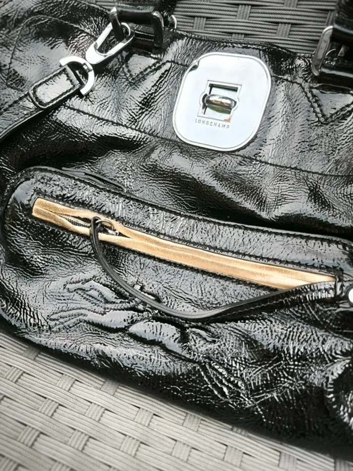 Sac à main et bandoulière cuir verni Longchamp gatsby - photo numéro 3