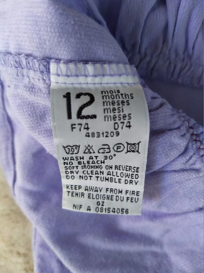 Robe Alphabet lilas neuve 12 mois / 1 an - photo numéro 3