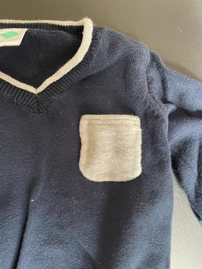 Pull col V - Tex - 9 mois - photo numéro 2