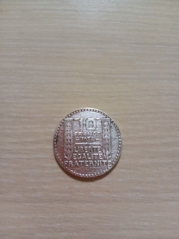Piece de collection argente francaise annee 1934 tres bonne etat - photo numéro 3