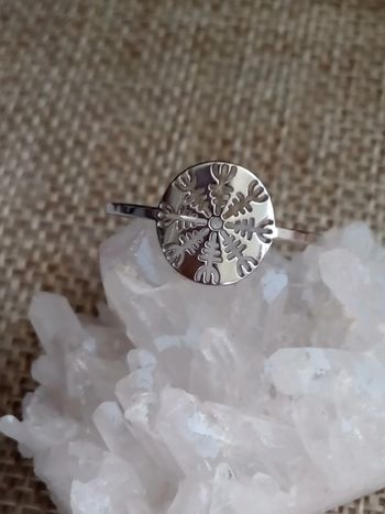Bague argentée amulette Viking