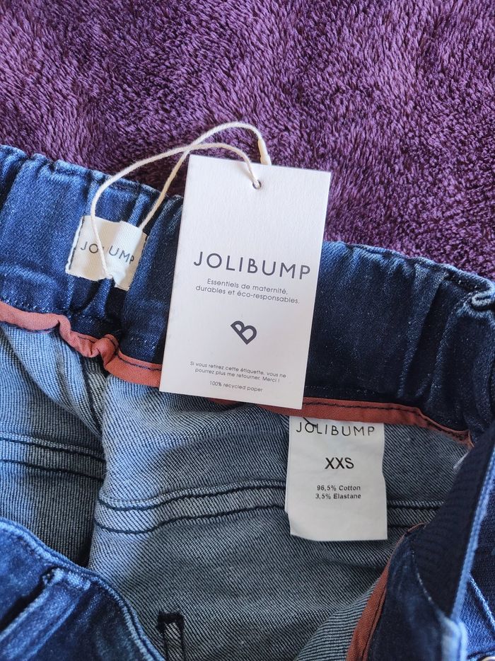 Jeans slim bleu brut maternité neuf Joli Bumb XXS - photo numéro 5