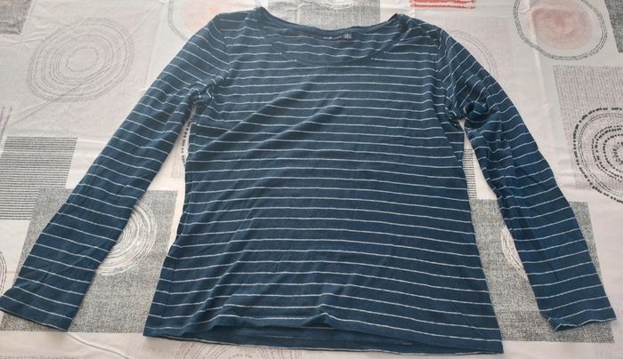 Tee-shirt manches longues Bleu