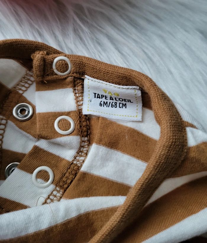 Lots T-shirt manches longues 6mois obaibi et tape à l'œil - photo numéro 3