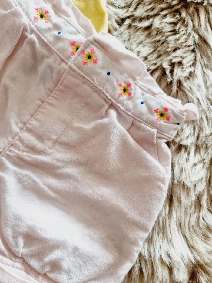 Ensemble 9 mois bébé fille short tee-shirt bandeau fille - photo numéro 2