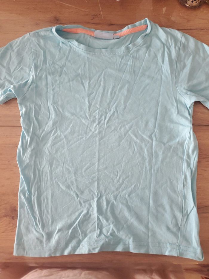 Tshirt bleu uni manches courtes NKY 8 ans