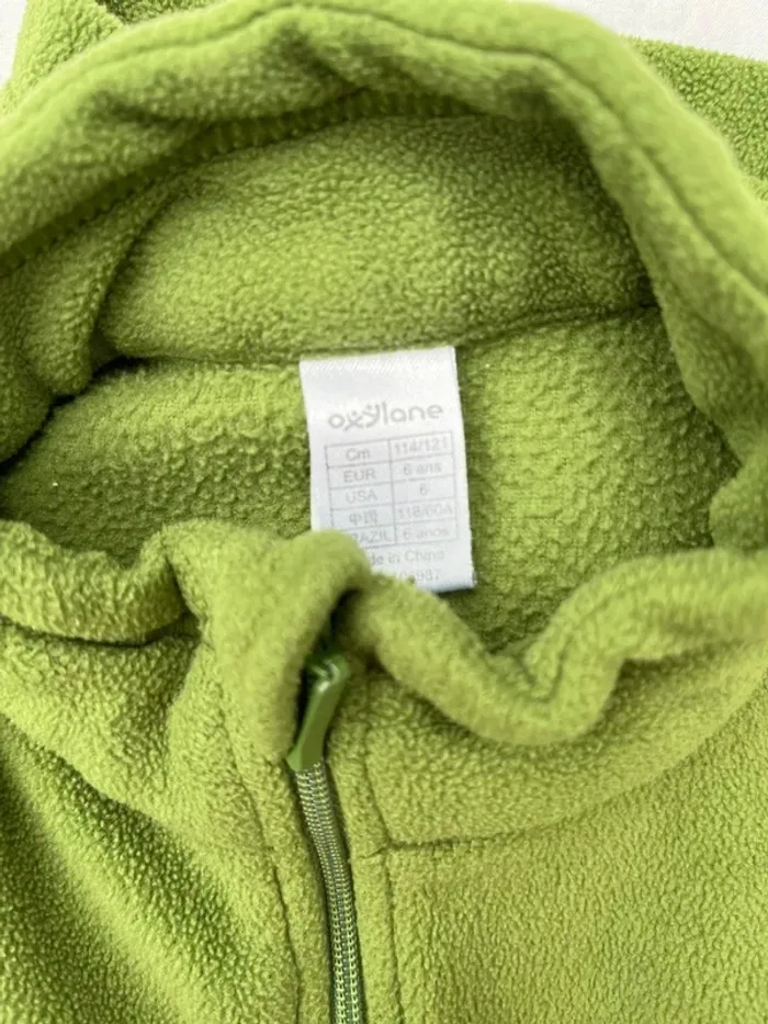 Sweat polaire vert taille 6 ans vert - photo numéro 3