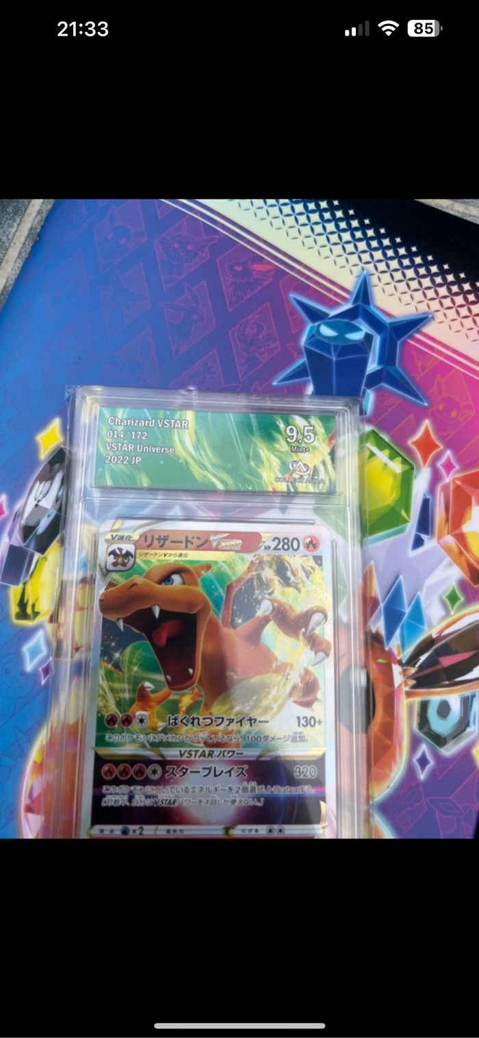 Carte Pokémon Dracaufeu Vstar jap 2022 CA9.5 - photo numéro 3