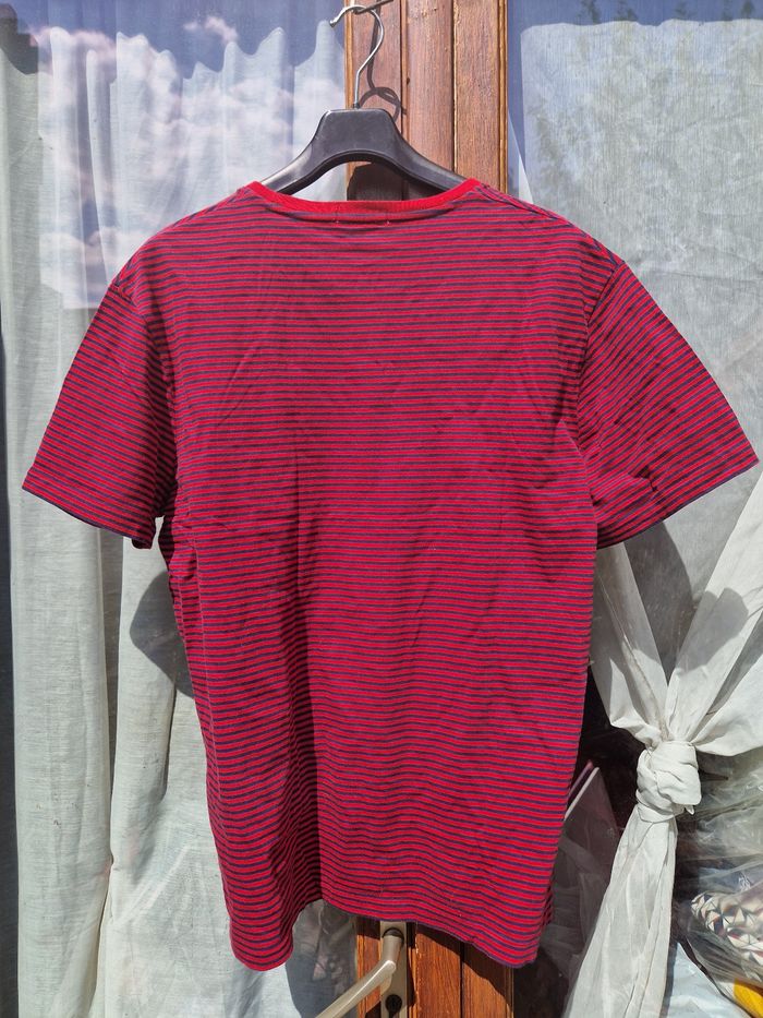 T shirt marinière rouge et bleue logo blanc polo Ralph Lauren taille L. - photo numéro 4