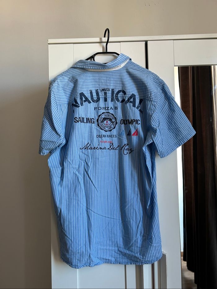 Chemise bleu à rayures Regular Fit Homme In Extenso Taille L - photo numéro 6