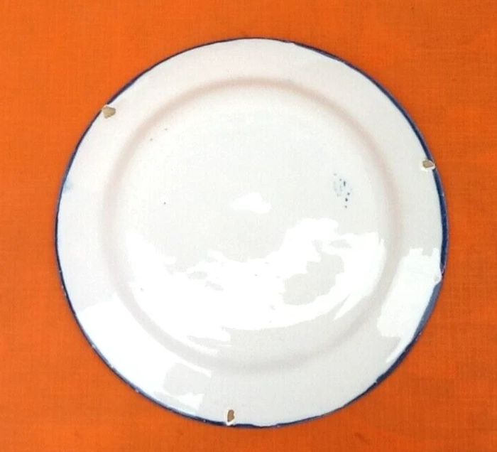 Assiette XIXème Lunéville Faïence polychrome à décor floral - photo numéro 6