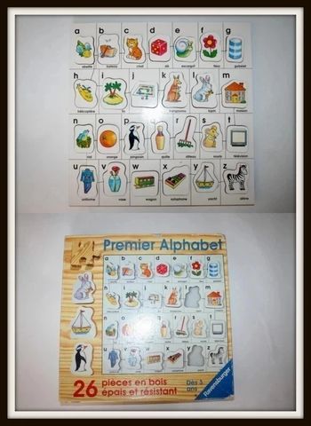 Premier Alphabet puzzle bois (boîte abimée)
