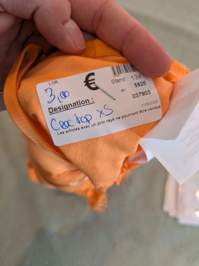 Bralette orange XS - photo numéro 4