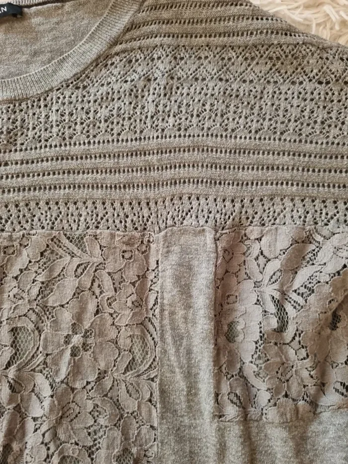 pull fin effet dentelle morgan - photo numéro 5