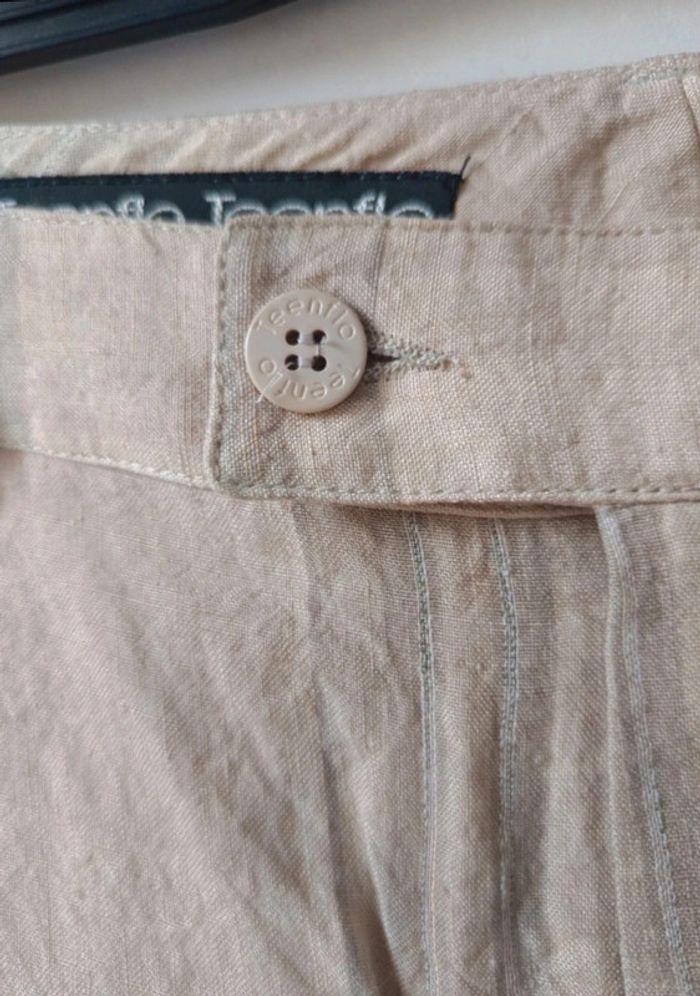 Pantalon vintage Teenflo t.34 100% lin
taille haute - photo numéro 2