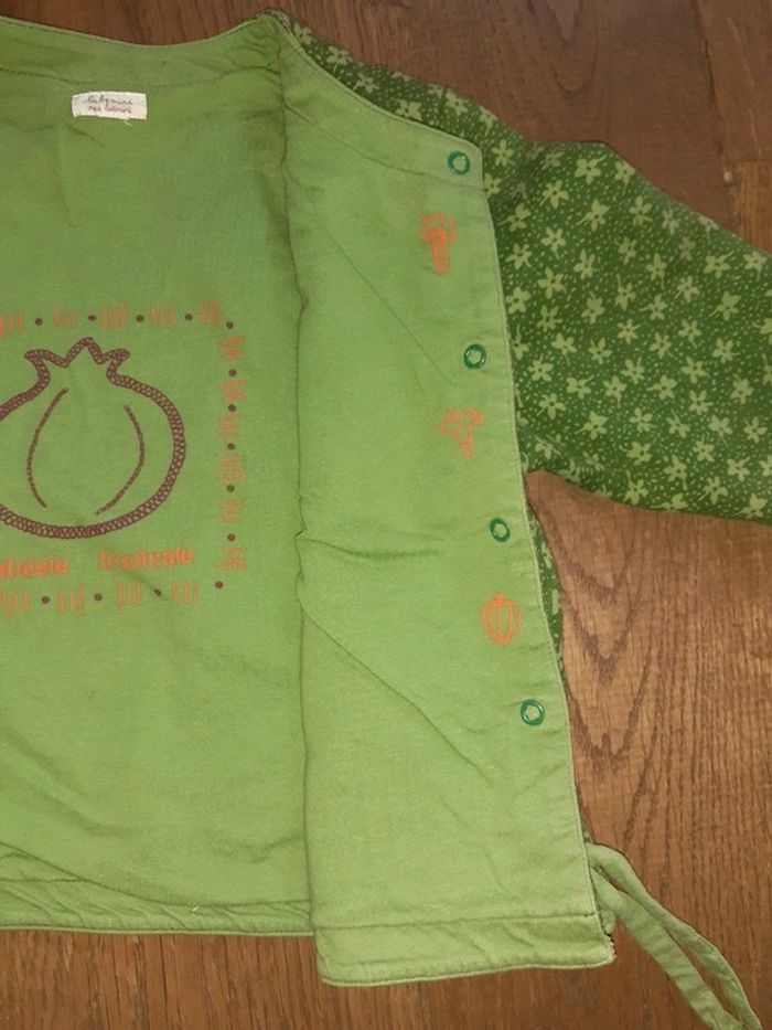 Veste molletonnée reversible verte catimini 18 mois - photo numéro 3