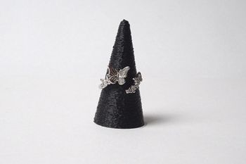 Bague neuve papillons ajustable FR 53-US 6,5 => FR 64-US 11