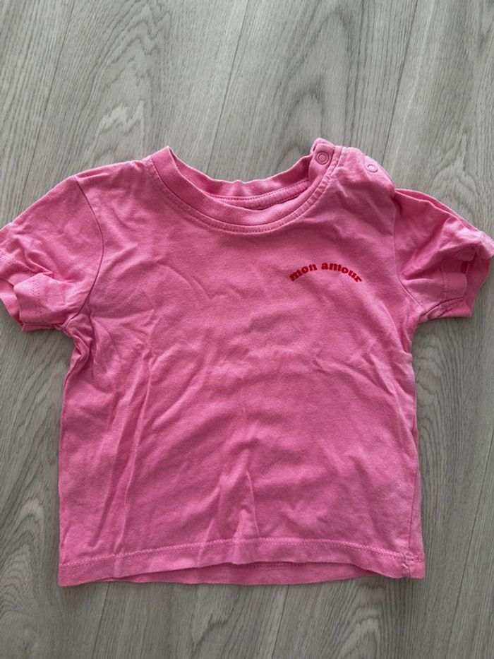 T-shirt « mon amour » de chez primark 6/9 mois 74 cm
