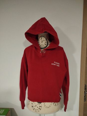 Sweatshirt à capuche court, Bershka taille S