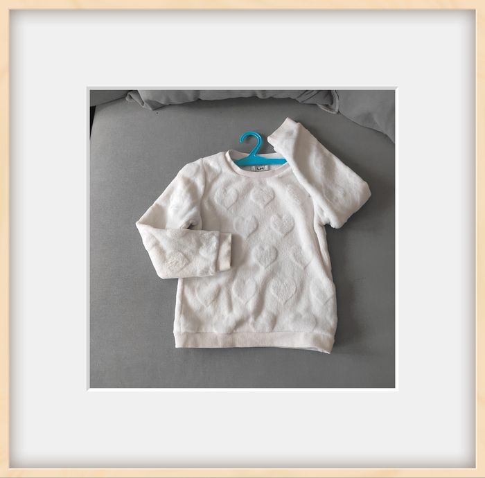 Pull blanc molletonné