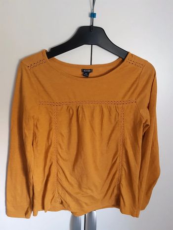 T-shirt manches longues moutarde