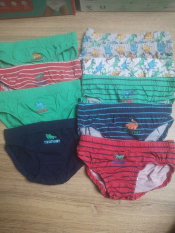 Lot de 10 slips collection dinosaures primark 3-4 ans en très bon état