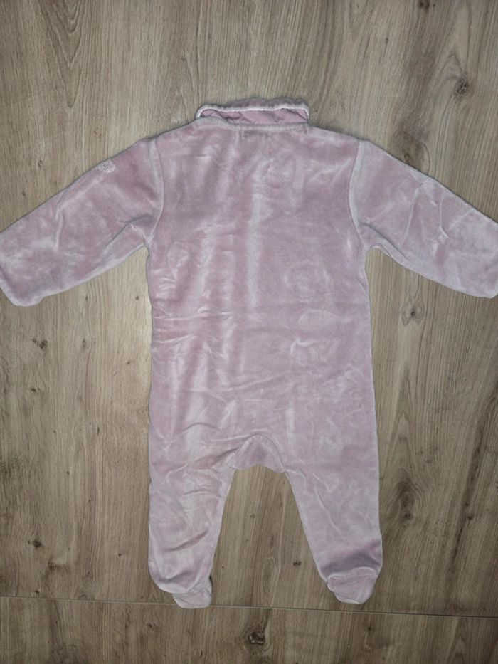 Joli pyjamas / grenouillère en velours fille 12 mois - photo numéro 4