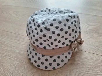 Casquette blanche à pois gris pailleté Orchestra