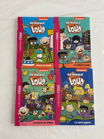 Lot 4 livres La Bibliothèque Rose - Bienvenue chez les Loud