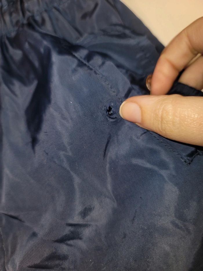 Manteau imperméable fourré intérieur bleu marine 8ans gemo fille tbe - photo numéro 5