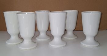 Lot de 6 mazagrans couleur blanche unie
