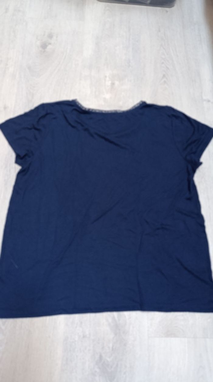 T shirt femme bleu marine hibou Taille 42 - photo numéro 2