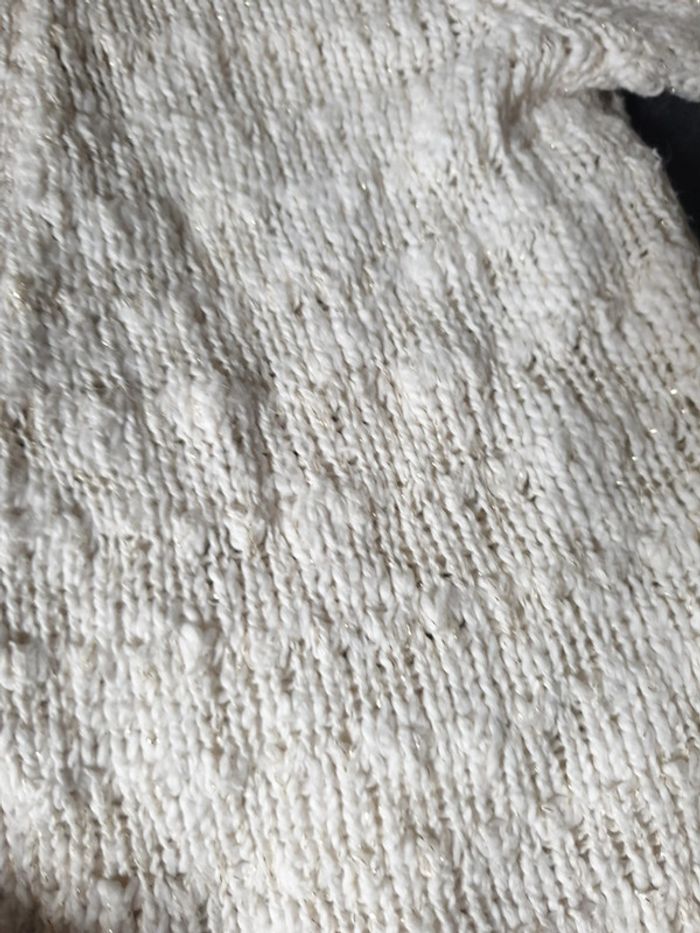 Gilet boléro fille écru et doré marque orchestra taille 10 ans - photo numéro 2