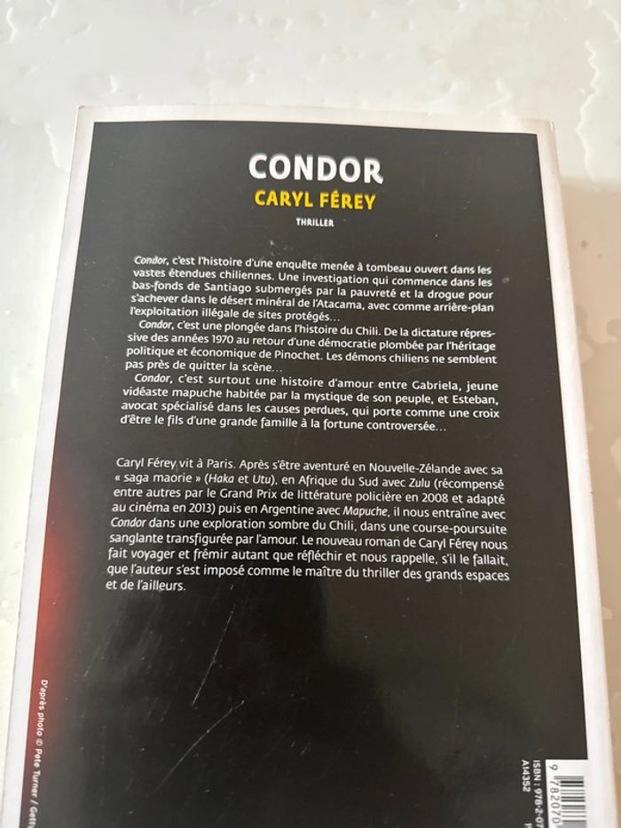 Livre condor - caryl férey - photo numéro 5