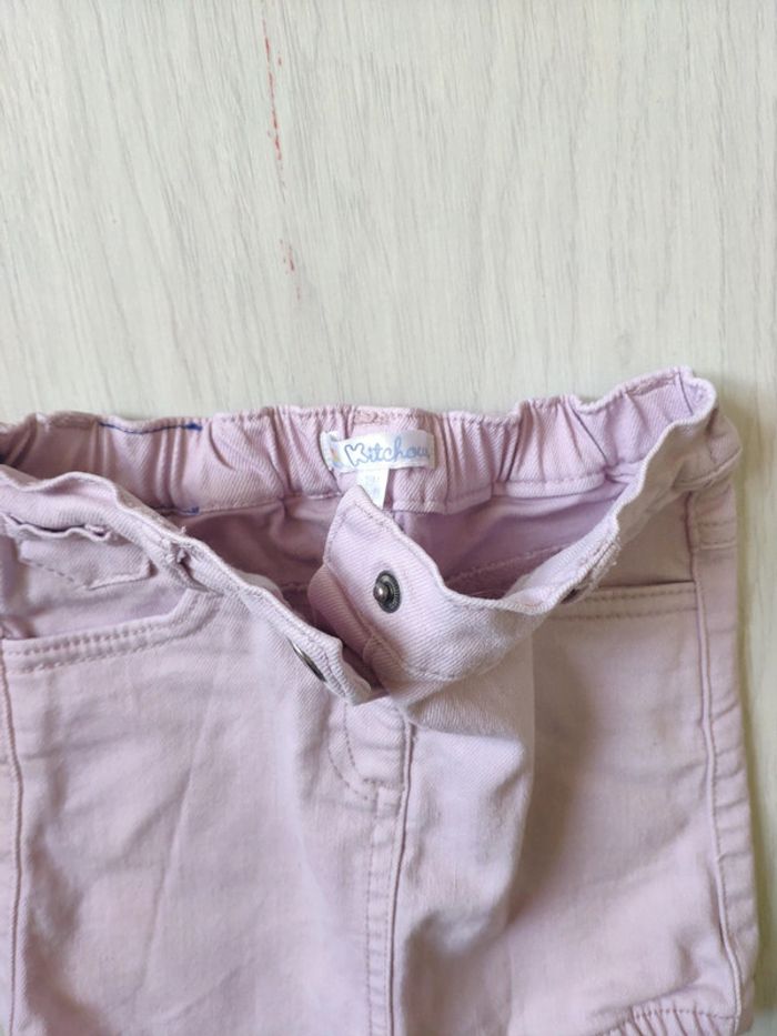Jupe en jean lilas Kitchoun 18 mois - photo numéro 3